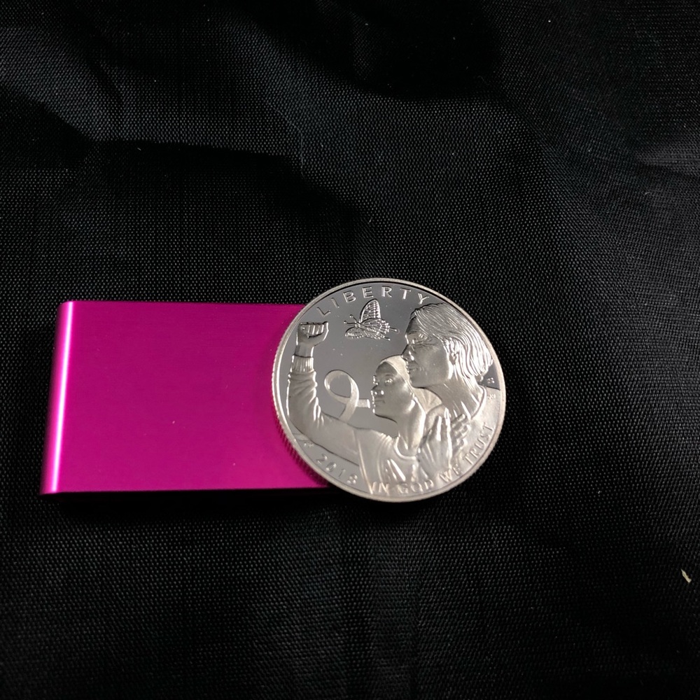 Breast Cancer Awareness 1/2 Dollar Pink Money Clip